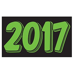 2017 Rectangle Year Vinyl Sticker