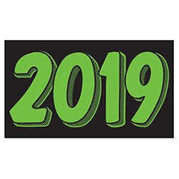 2019 Rectangle Year Vinyl Sticker