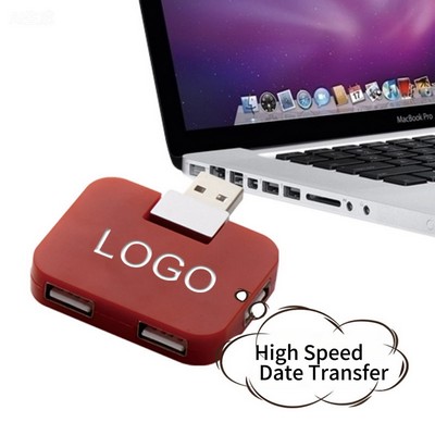 Square 4-Port Hub Laptop Expander