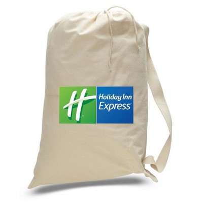 Medium Sized 12 Oz. Canvas Drawstring Laundry Bag (19"x27")