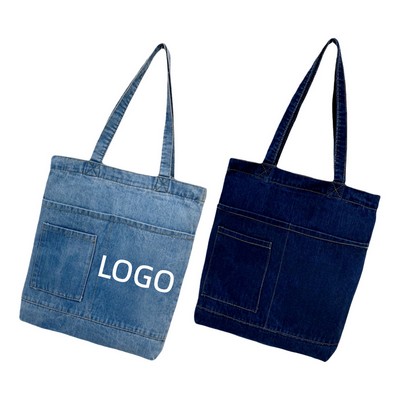 Casual Canvas Denim Tote Bag