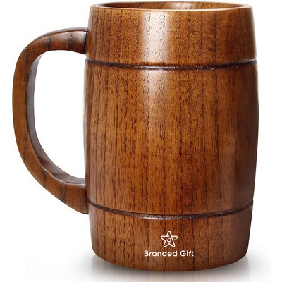 Large Wooden Beer Mug