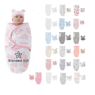 Baby Swaddle Wrap with Hat