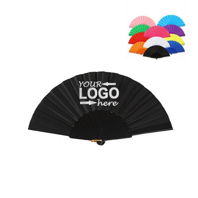Folding Fabric Handheld Fans Large Size