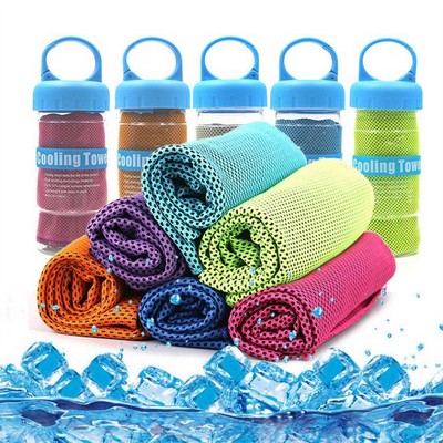 Cooling Towel with Case – Custom Logo Quick Dry Sports Towel
