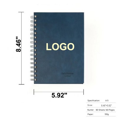 A5 Pu Leather Coil/Spiral Book