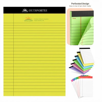 8.5 x 11 Easy Tear-Off Colored Legal Notepads with 30 Sheets