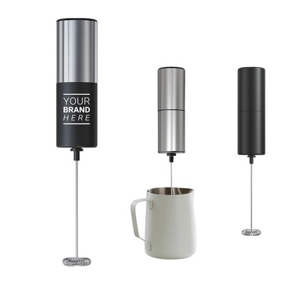 Electric Milk Frother, Handheld Battery-Operated Drink Mixer