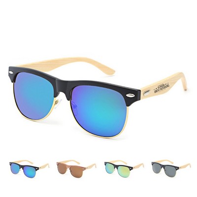 UV400 Metal Half Frame Sunglasses