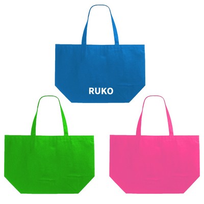 Non-Woven Budget Shopping Tote Bag with Gusset - 20" x 13" x 8"