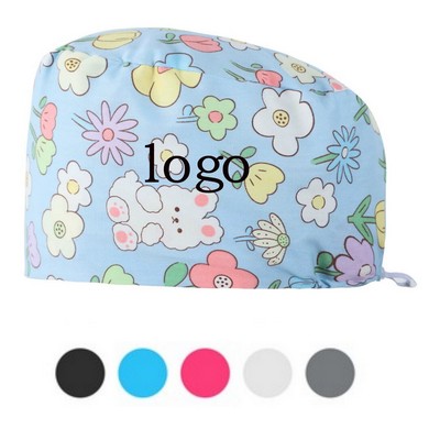 Unisex Adjustable Medical Scrub Cap With Sweatband