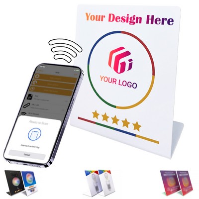 Custom smart business reviews reusable NFC & QR tap stand