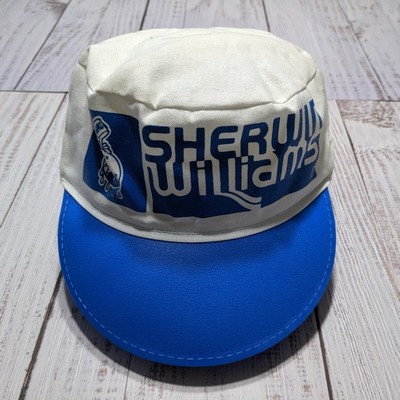 Polyester White Felt Painter's Cap w/Contrast Visor
