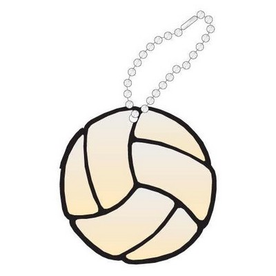 Volleyball Promotional Key Chain w/ Black Back (6 Square Inch)