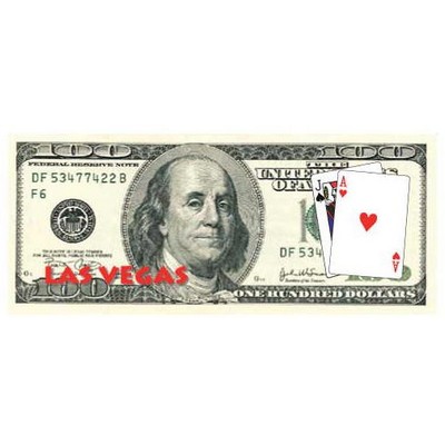 Las Vegas Blackjack $100 Bill Maxi Magnet (6 Square Inch)