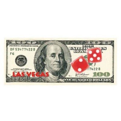 Las Vegas Dice $100 Bill Maxi Magnet (6 Square Inch)
