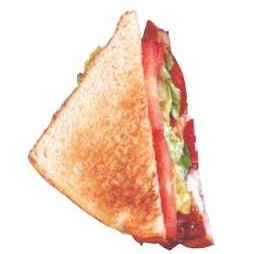 Sandwich Promotional Magnet w/ Strip Magnet (3 Square Inch)