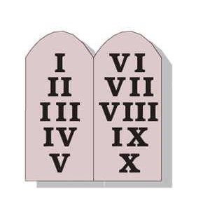 10 Commandments Executive Magnet w/ Full Magnetic Back (6 Square Inch)
