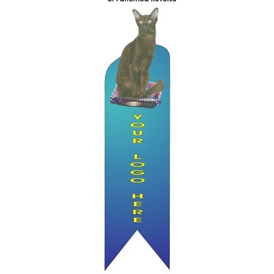 Oriental Longhair Cat Bookmark w/ Black Back
