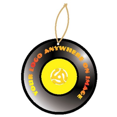 Rpm Record Promotional Ornament w/ Black Back (10 Square Inch)