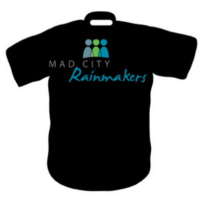 USA Made Waterproof Laminated Event Tag - T-Shirt Shape (4.25"x4")