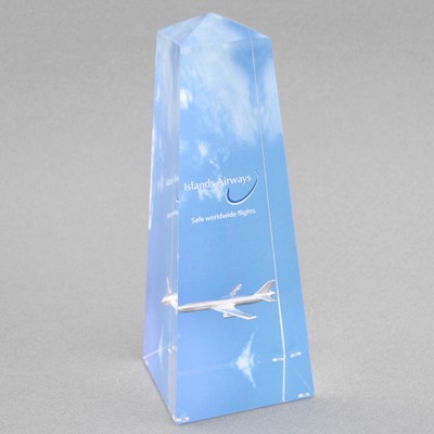 Acrylic Obelisk 1 Award (3"x 8"x 3")