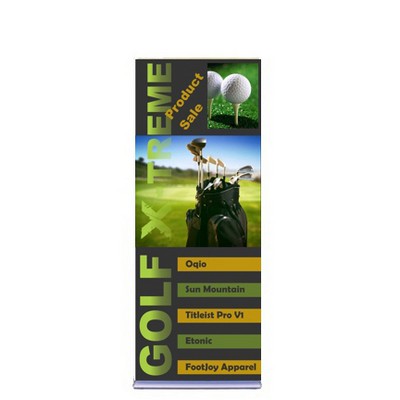 Superior Retractable Banner - 24" Silver Base. Full Color