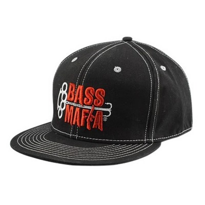 Flat Bill Cap w/Contrast Stitching