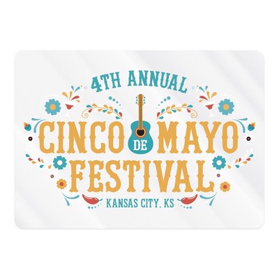 Rectangle Sticker | Round Corners | 5" x 7" | Clear Static | Static Face | Digital