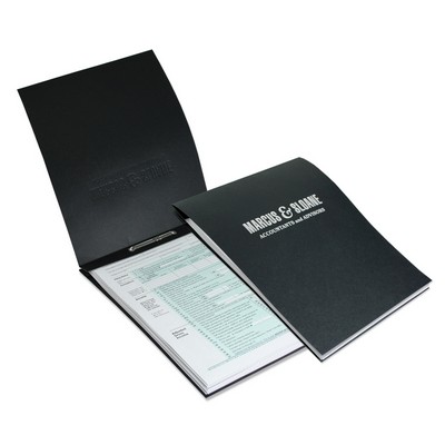Foil Stamped Letter-Size Capacity 2-Piece Cover w/Top Slits for Fasteners (9" x 11-1/4")