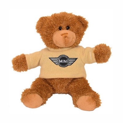 11" Bennie Bear w/Machine Knit Embroidered Sweater