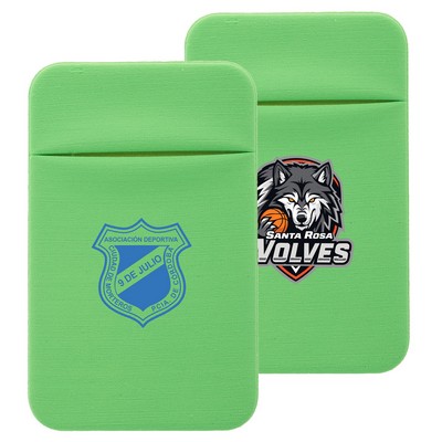 Knit Fabric Stick-On Phone Wallet