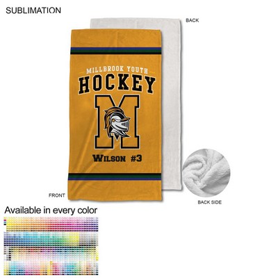 Team Blanket in Plush and cozy Mink Flannel Fleece, Stadium size, Sublimated Edge To Edge (30"x60")