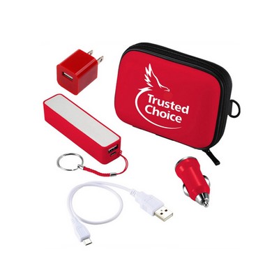 2600mAh Traveler Power Bank Gift Set - Prop 65/UL Compliant