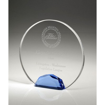 Jeweled Halo Crystal Award, 5 1/2"H