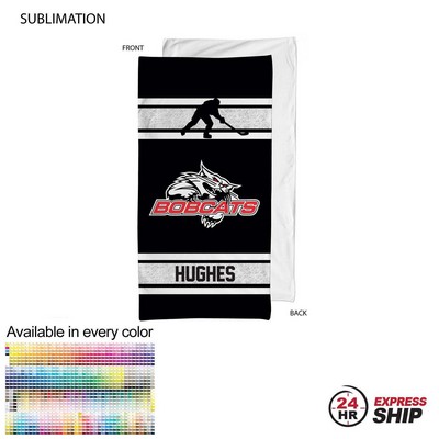 24 Hr Express Ship - Team Towel in Plush and Soft Velour Terry Cotton Blend, (24"x48")