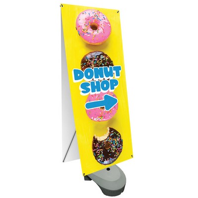 27x67" Zeppy Double-Sided Outdoor Banner Stand (Graphic Package)