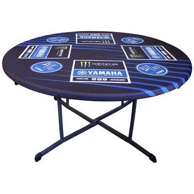 Table Cover Stretch Fitted Topper w/ Full Sublimation (8' - Round)
