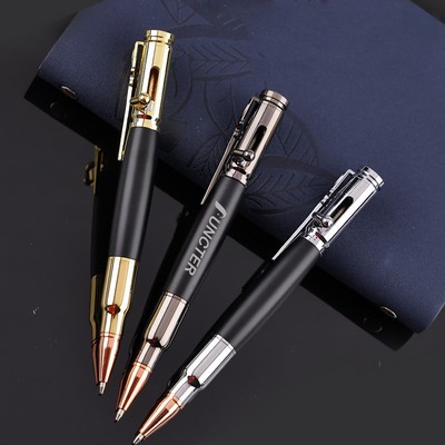 Bolt Action Pen Fine Tip Retractable Ballpoint Pen Metal Pen Barrel