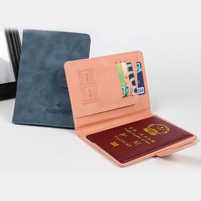 Faux Leather RFID Passport Holder