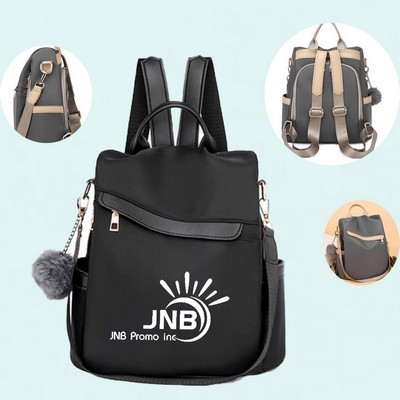 Fashion-Forward Hardshell Oxford Backpack