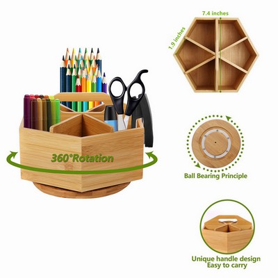 Wooden Pencil Holder Desk Organizer