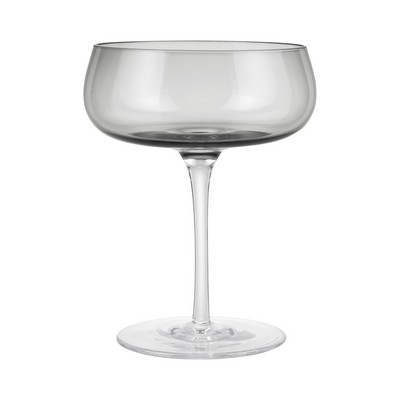 blomus 7 Oz. Belo Smoke Gray Champagne Saucer Glasses (Set Of 2)