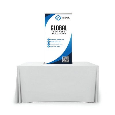 Silverstep Tabletop 24'' Retractable Banner Stand Package with SilverStep Light (24" x 45")