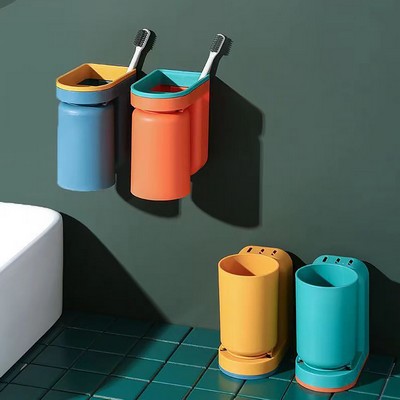 Wall-Mounted Toothbrush Holder Set