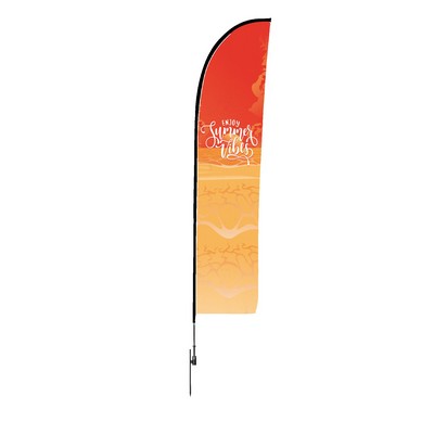 6' Blade Feather Flag Banner -1 Side Imprint - Fabric Only