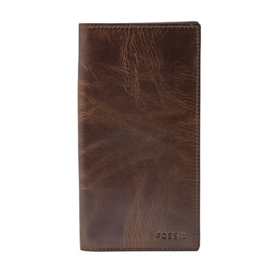 Fossil Derrick Executive Leather Wallet Brown