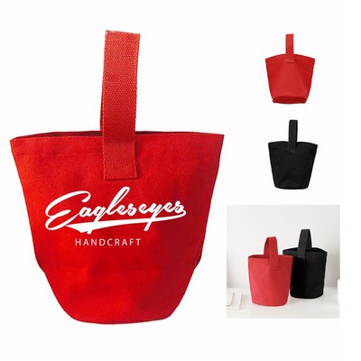Canvas Bucket Tote Bag