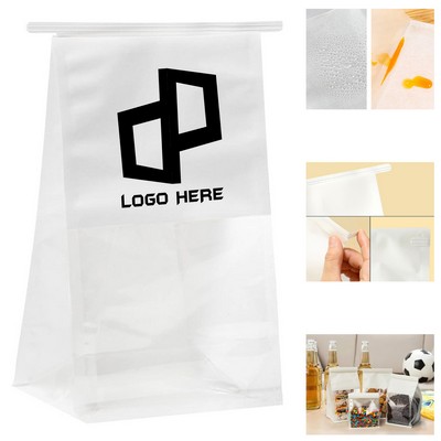 8.66X11.02X4.33" White Kraft Paper Bag