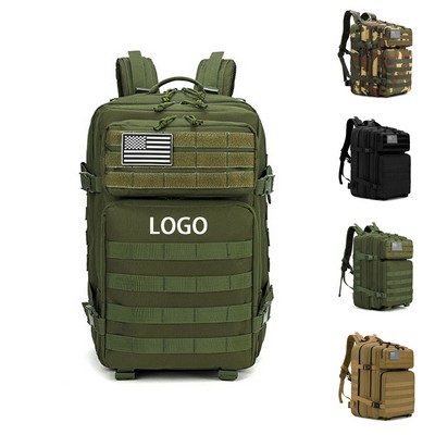 45L Waterproof Tactical Backpack w/American Flag